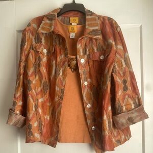 Ruby Red sleeveless top with cover top